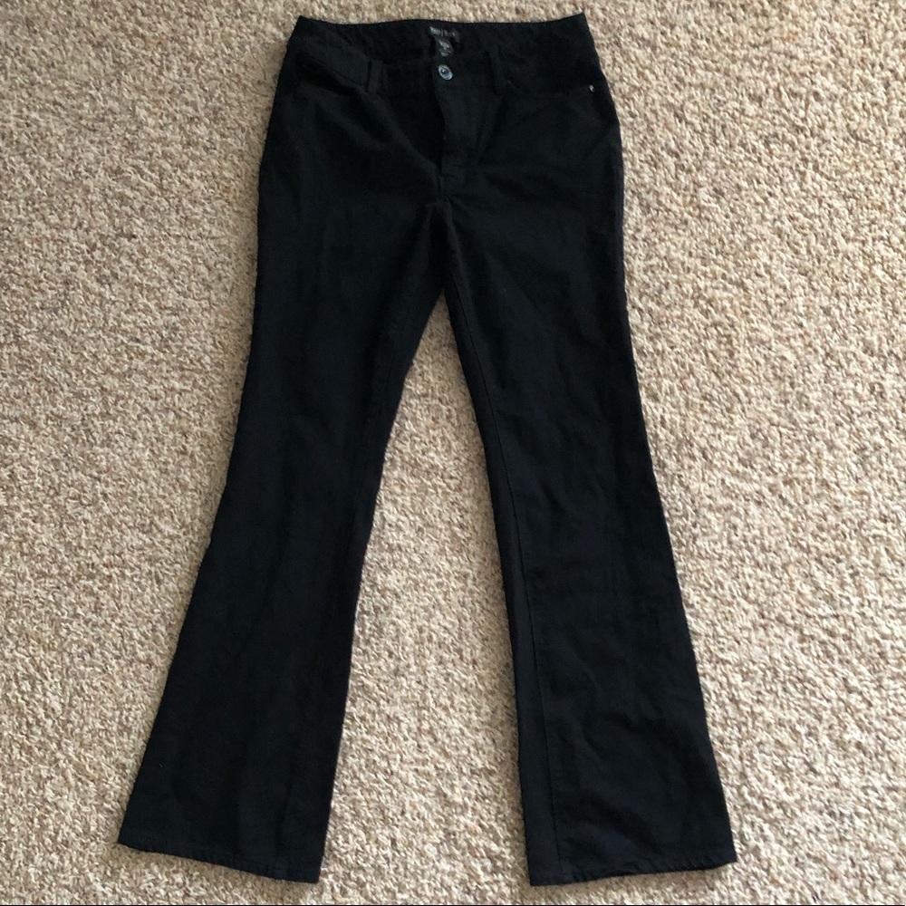 WHBM black skinny flare jeans SZ 4 Reg